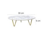 Porta Torta Blanco Dorado