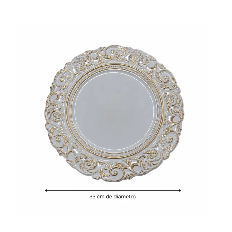 Plato Base Versalles decorativo de resina para eventos
