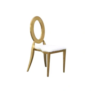 Silla Gold dorada para arriendo de mobiliario en eventos y matrimonios - VivoEventos