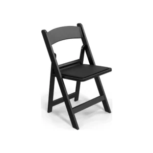 Silla Terraza Negra plegable para arriendo de mobiliario en eventos y terrazas - VivoEventos