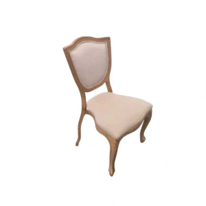 Silla Valentina de resina con acabado tipo madera para arriendo de eventos - VivoEventos