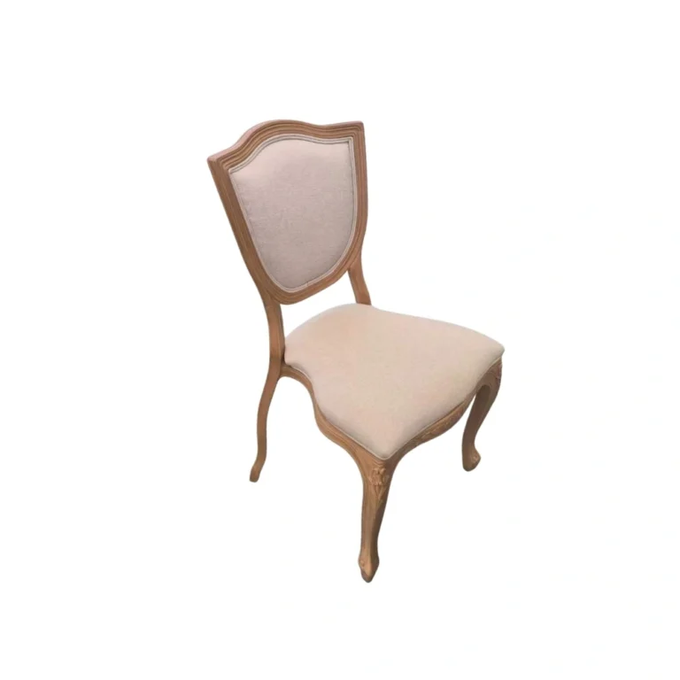 Silla Valentina de resina con acabado tipo madera para arriendo de eventos - VivoEventos