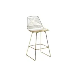 Taburete Río Gold para arriendo de mobiliario en eventos, barras y cócteles - VivoEventos