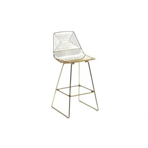 Taburete Río Gold para arriendo de mobiliario en eventos, barras y cócteles - VivoEventos