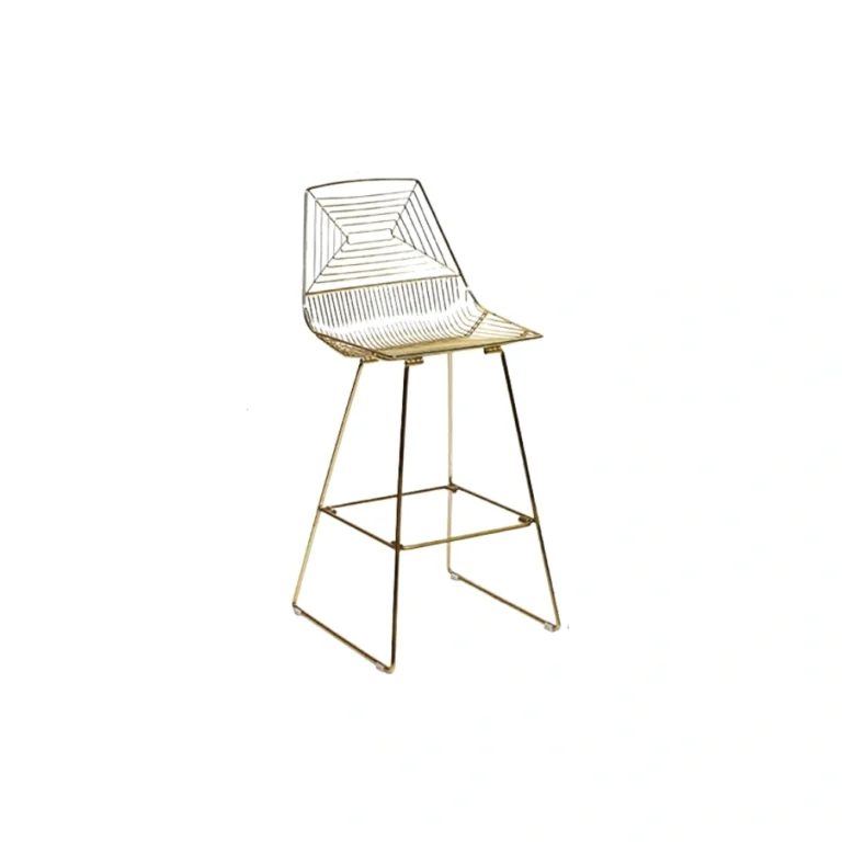 Taburete Río Gold para arriendo de mobiliario en eventos, barras y cócteles - VivoEventos